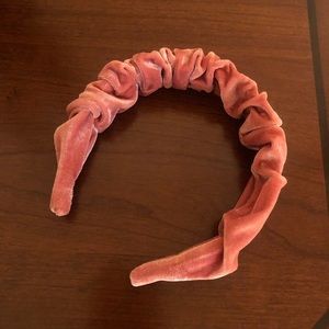 J. Crew Pink Velvet Headband